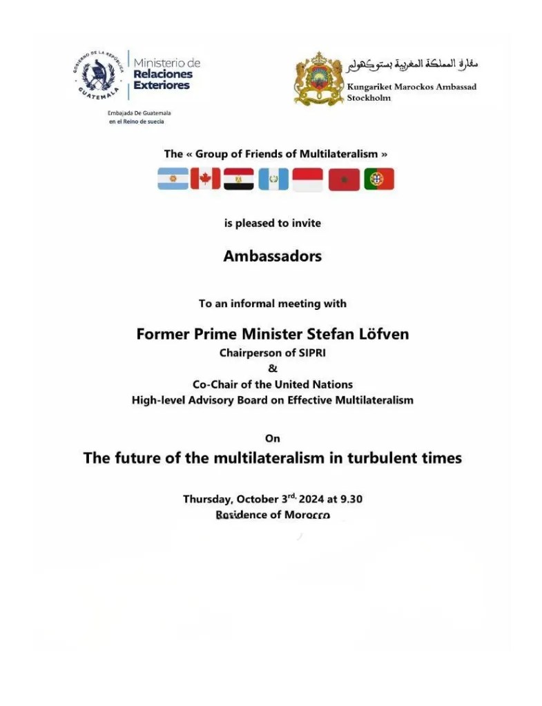 Grupp av vänner till Multilateralism Diplomatic&nbsp;Corps.