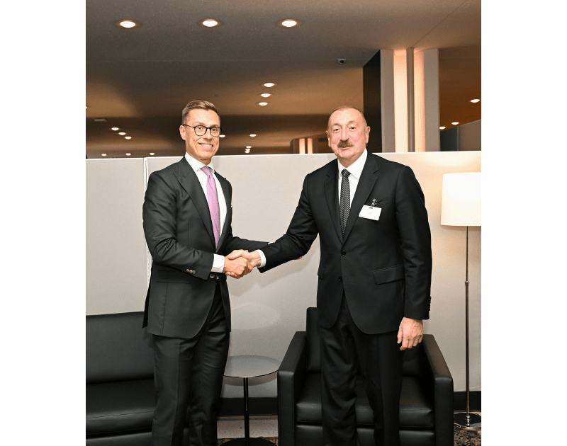 Azerbajdzjan president Ilham Aliyev träffade Finlands president Alexander&nbsp;Stubb